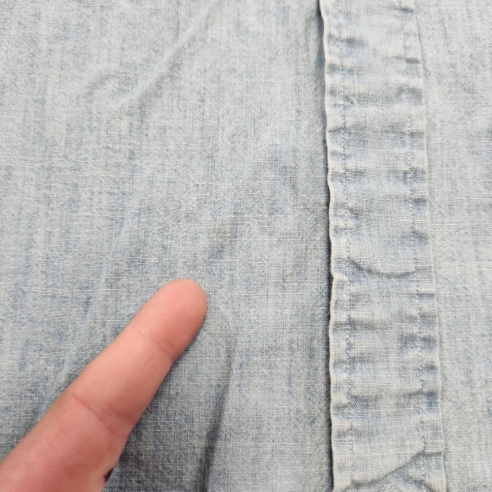 Vintage Polo Ralph Lauren Chambray Shirt Men XL Classic Fit Lightweight Denim - Picture 3 of 10